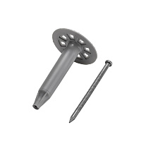 Тарельчатый дюбель с гвоздем по пеноблокам GNINR-100-6-LIP